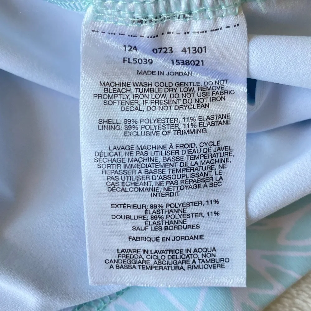 Columbia PFG Aqua Blue Floral Print Tank Dress UPF 50 Moisture Wicking Freezer - Picture 9 of 14